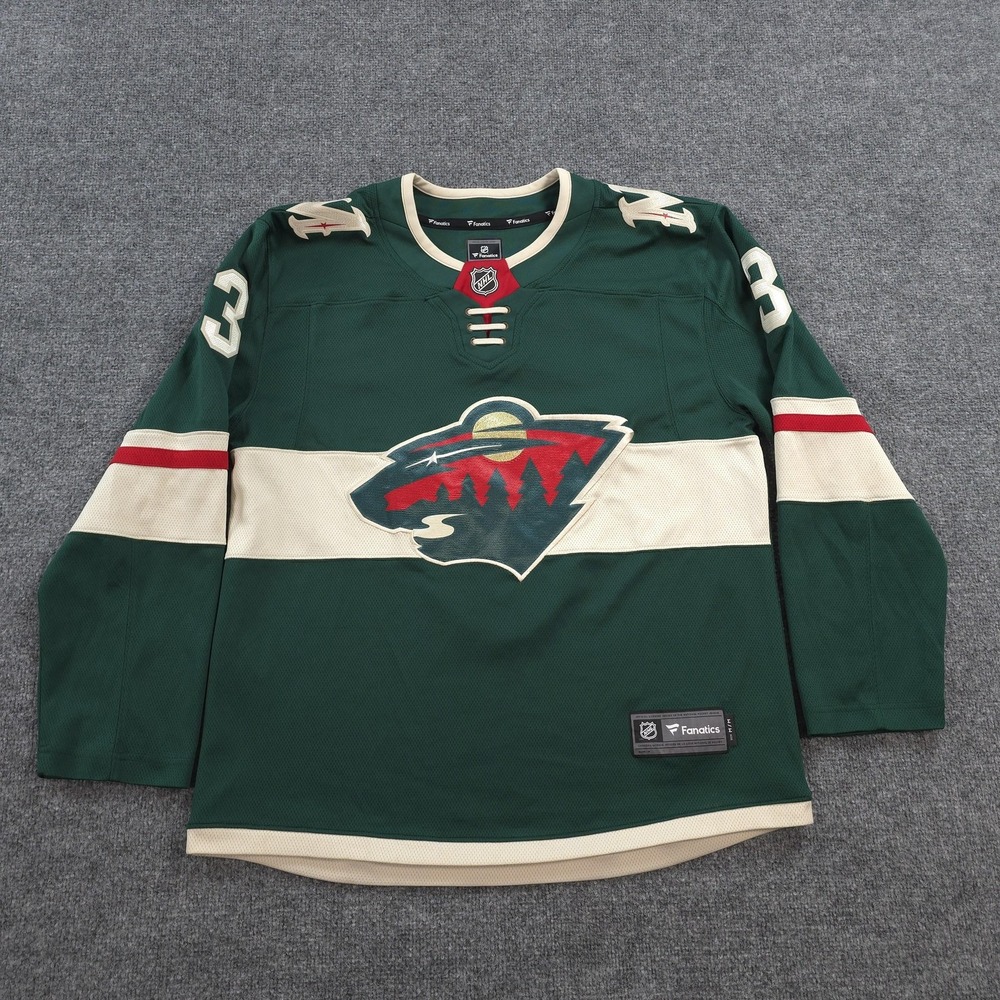 Minnesota Wild Jersey Mens M Green NHL Ice Hockey Fanatics Coyle 3 Sweater